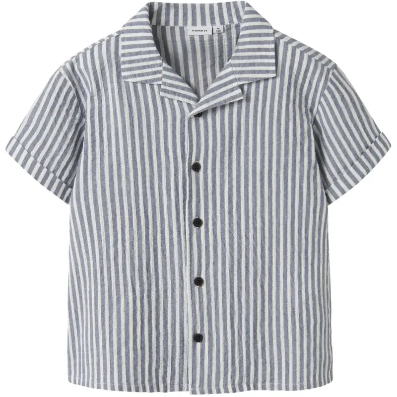Name It Vintage Indigo Cloud Dancer Nkmfedenis Ss Nreg Shirt 1
