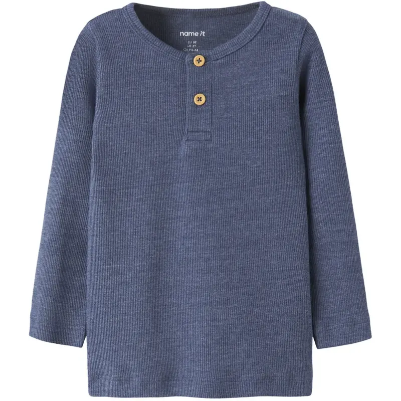 Name It Vintage Indigo Melange Nmmkab Ls Top Noos 1