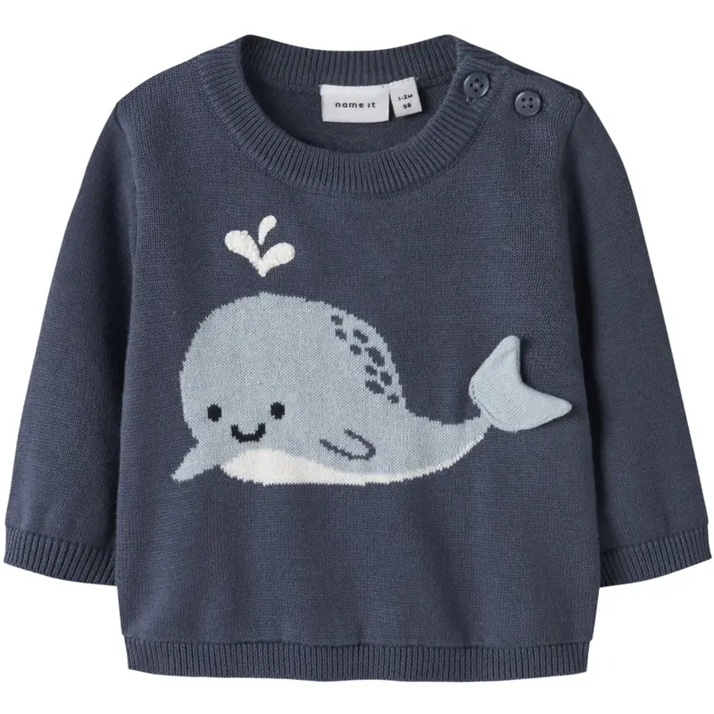 Name It Vintage Indigo Nbmfosea Ls Knit Box 1