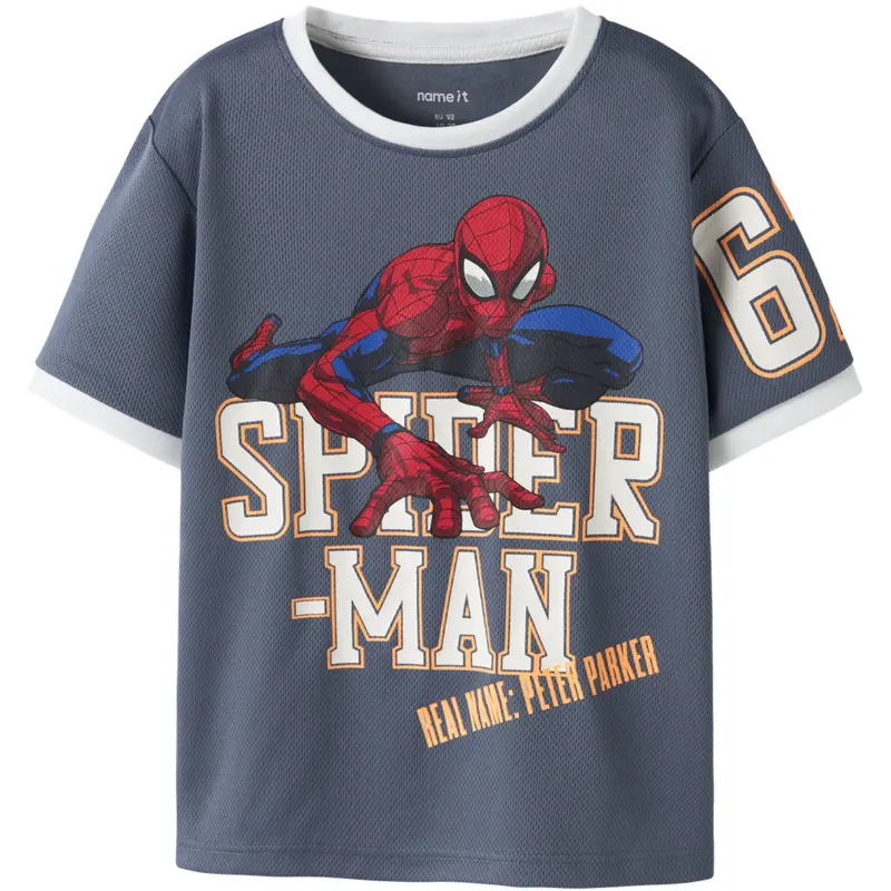 Name It Vintage Indigo Nmmanri Spider Nreg Ss Poly Top Mar 1