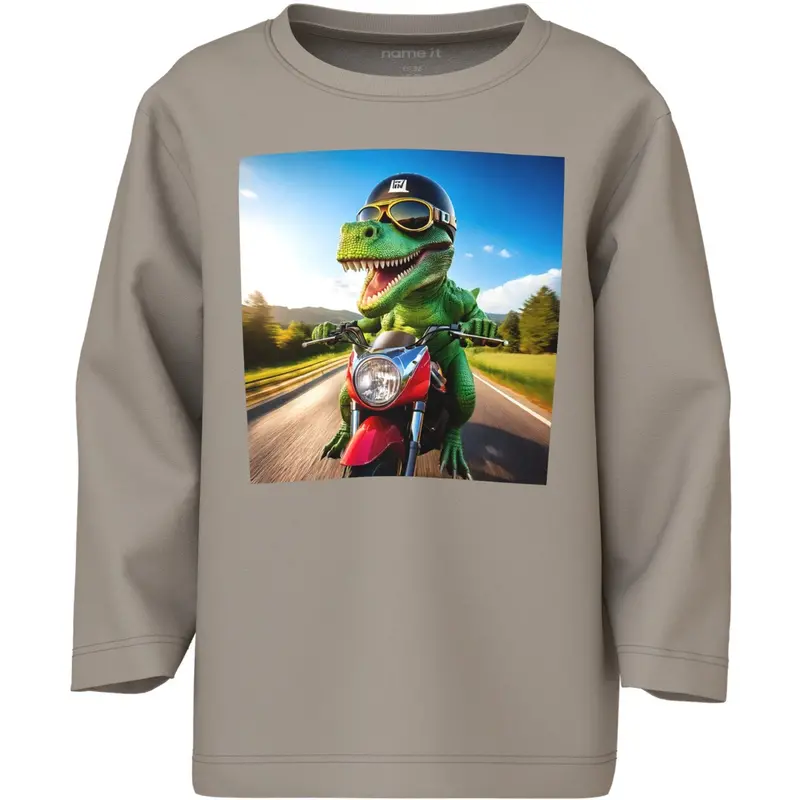 Name It Vintage Khaki Dino Motorcycle Nmmvoto Ls Nreg Top 1