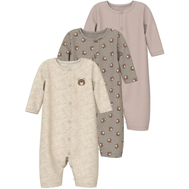 Name It Vintage Khaki Nbnnightsuit 3P Aop Noos 1
