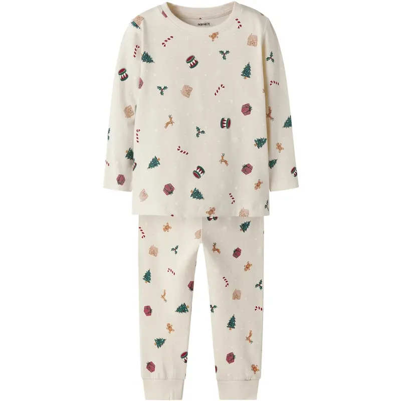 Name It Whitecap Gray Xmas Aop Nmnvismas Ls Nightset 1