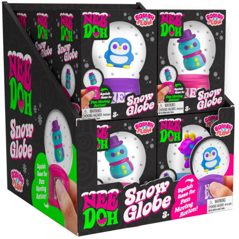 Needoh Squish N Flow Snow Globe 3 Asst. Cdu 1