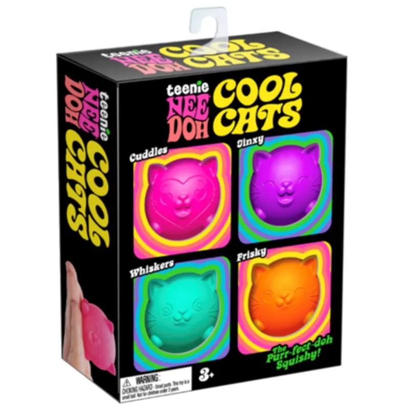 Needoh Teenie Cool Cats 4 -Pack Cdu 2