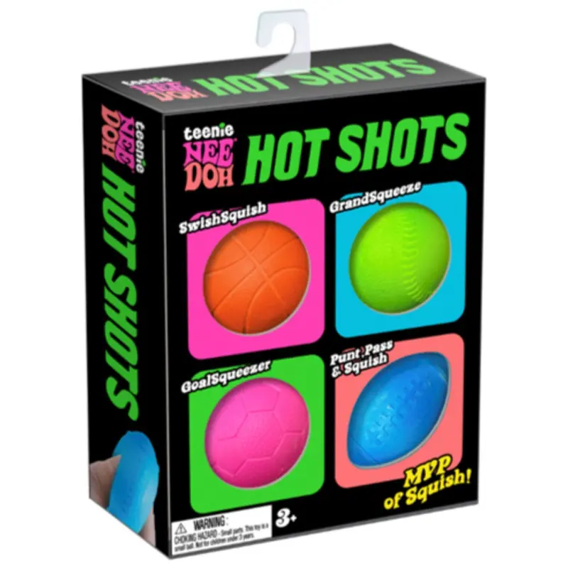 Needoh Teenie Hot Shots 4 -Pack Cdu 1