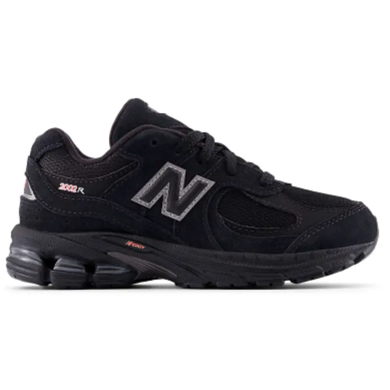 New Balance Black 2002 Kids Lace Sneakers 1