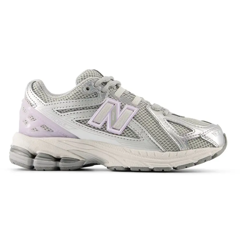 New Balance Silver Metallic 1906 Kids Lace Sneakers 1