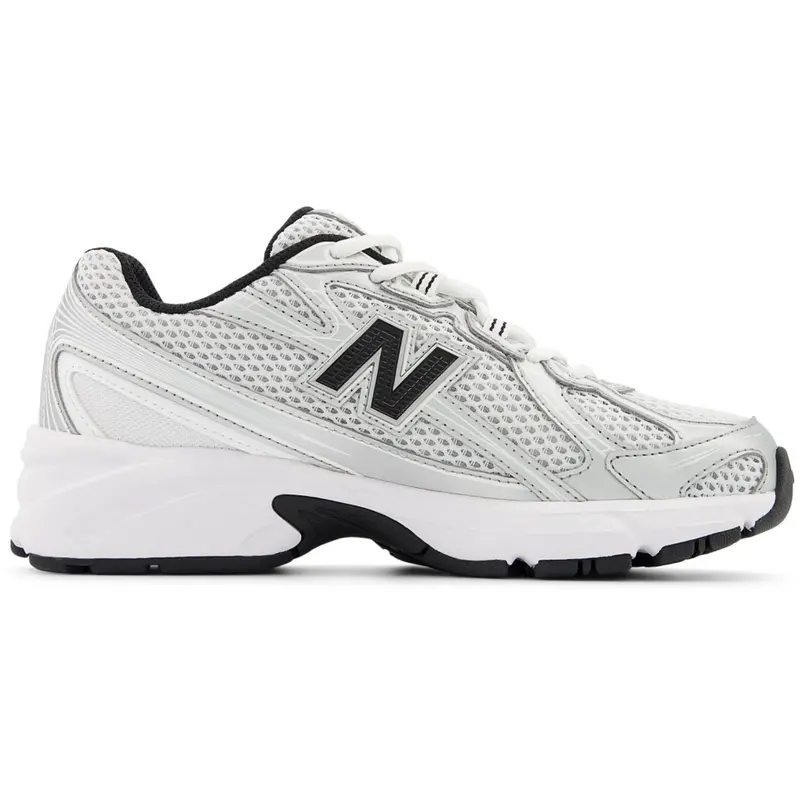 New Balance Silver Metallic 740 Kids Lace Sneakers 1