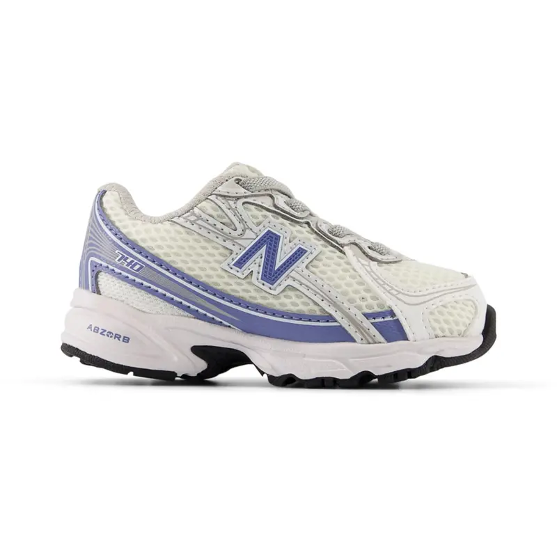 New Balance White New Balance 740 Kids Bungee Lace 1