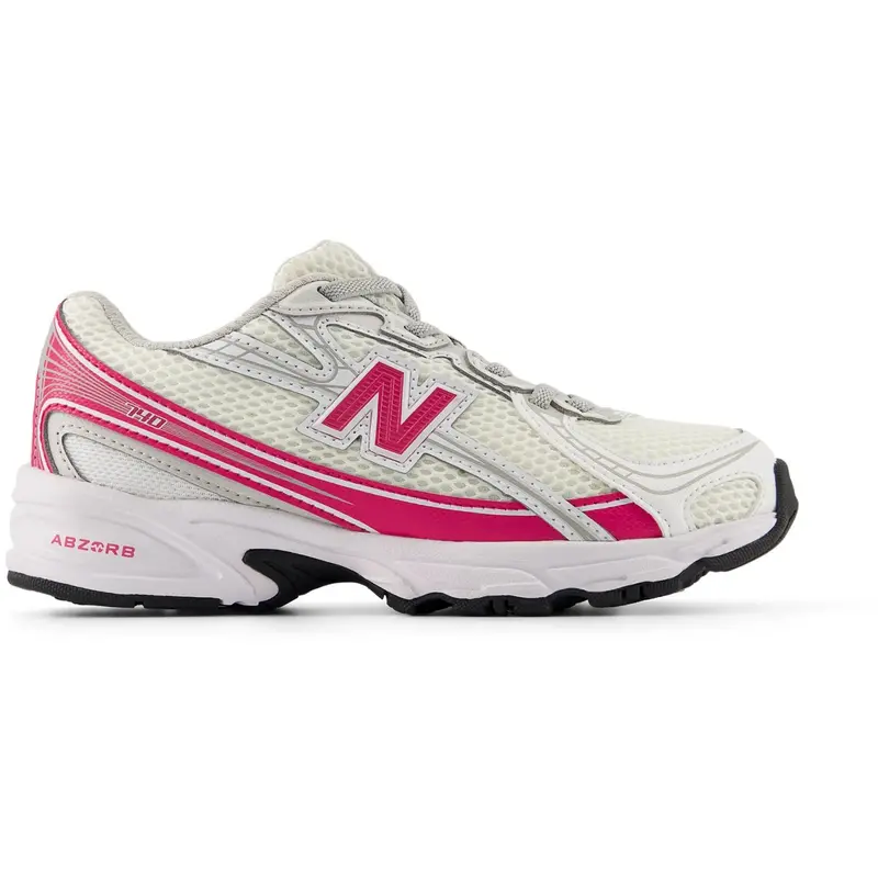New Balance White New Balance 740 Kids Bungee Lace 1