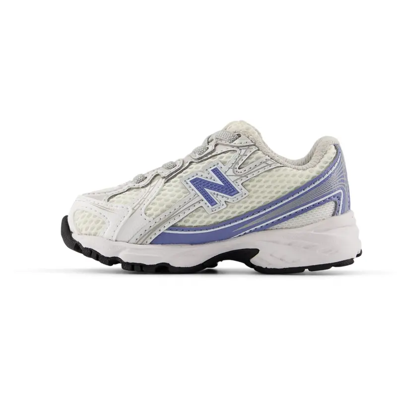 New Balance White New Balance 740 Kids Bungee Lace 5