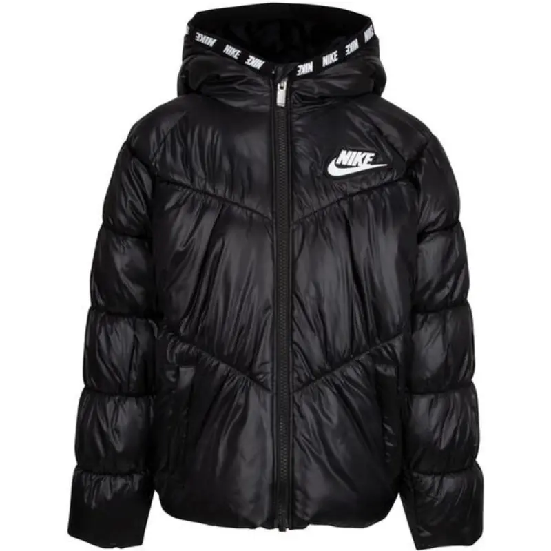 Nike Black Chevron Cinched Puffer Jacket 1