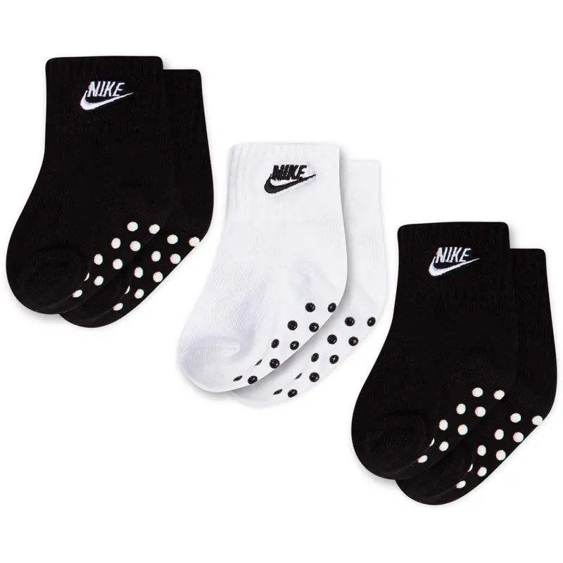 Nike Black Core Futura Gripper Socks 3-Pack 1
