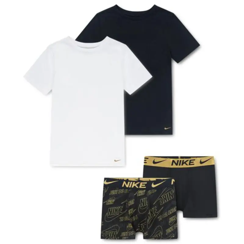 Nike Black/Gold 4 Pcs Boxer Brief & Undershirt 1