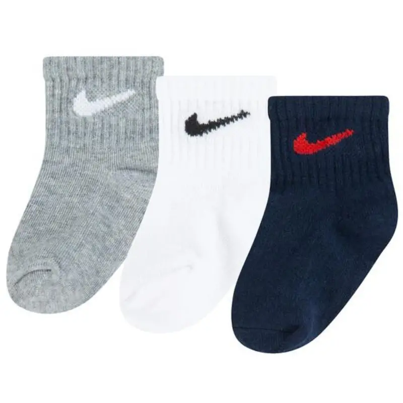 Nike Dark Grey Heather Swoosh Inft Todd Ankle 3Pk 1