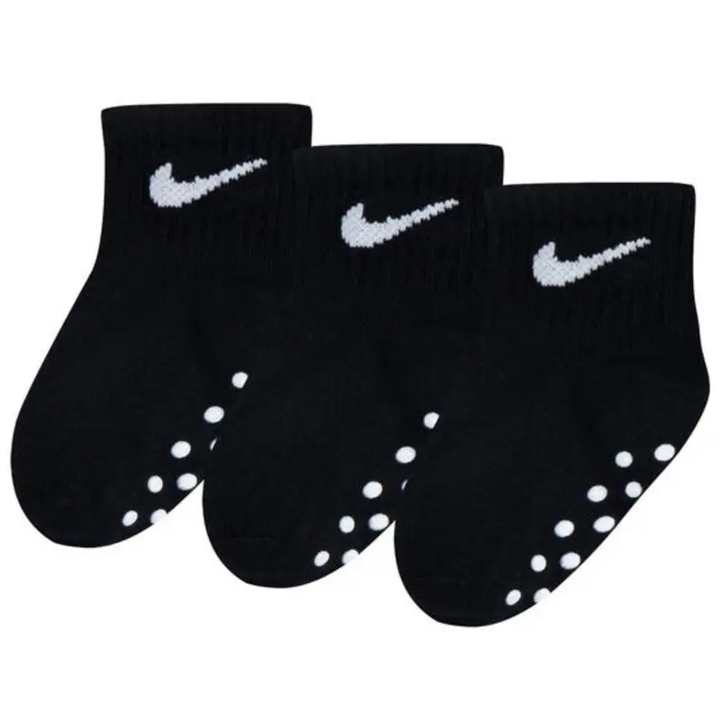 Nike Multi/Black Core Swoosh Gripper 3-Pack Socks 1