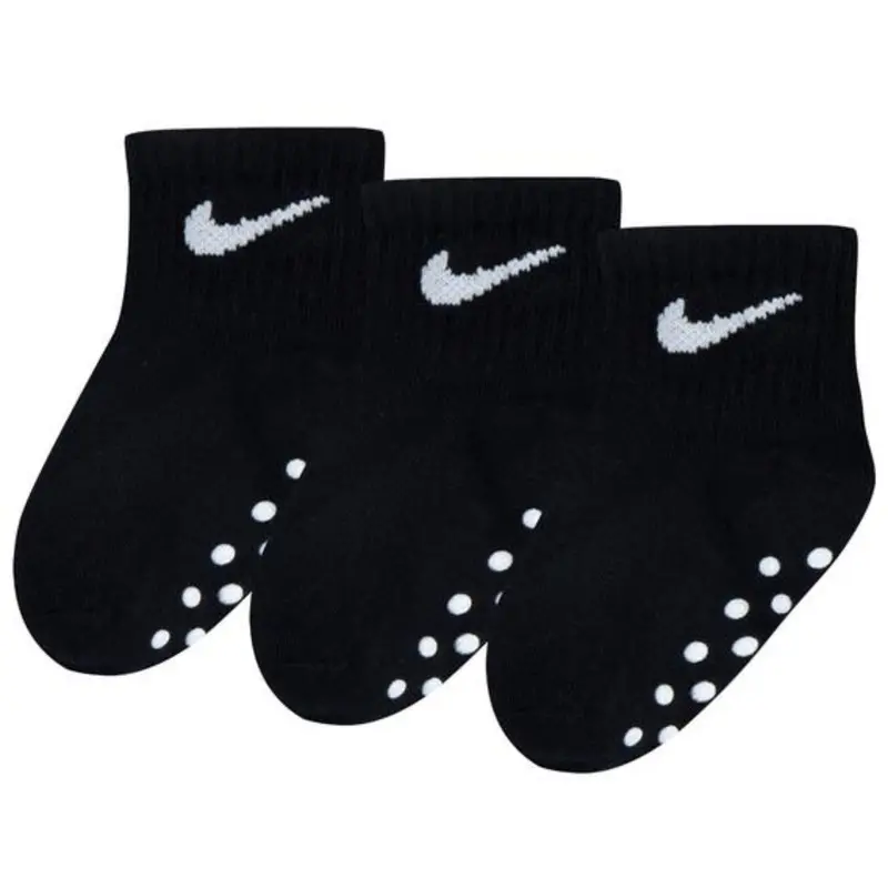 Nike Multi/Black Core Swoosh Gripper 3-Pack Socks 1