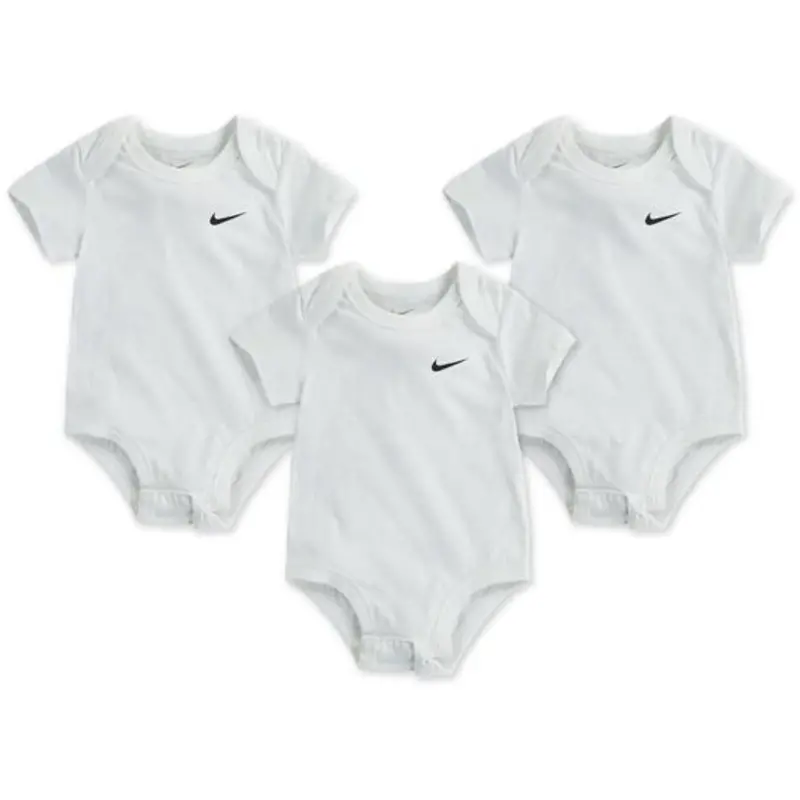 Nike White 3-Pack Swoosh Bodysuit 1