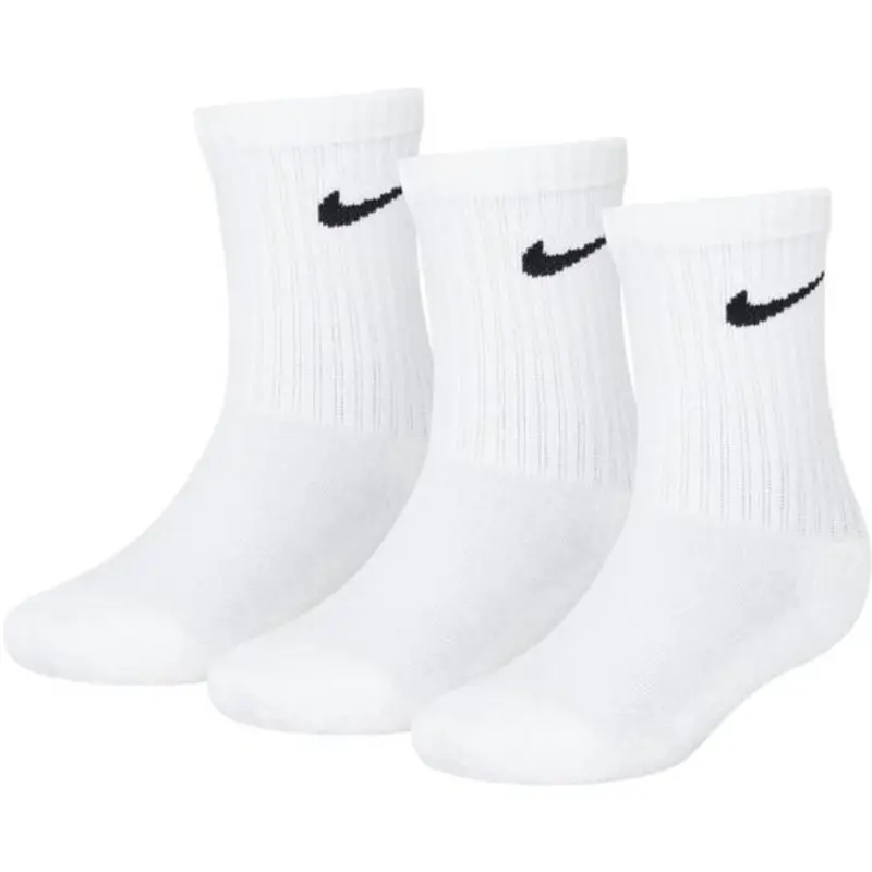 Nike White Nike Basic Pack Crew 3-Pack Socks 1