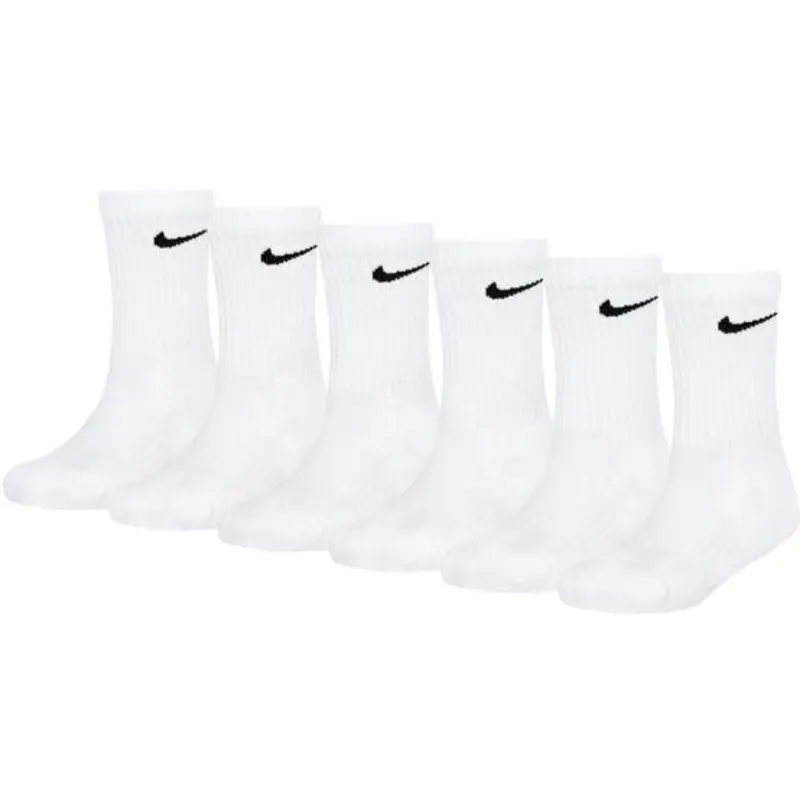 Nike White Nike Df Perf Basic Crew 6-Pack Socks 1