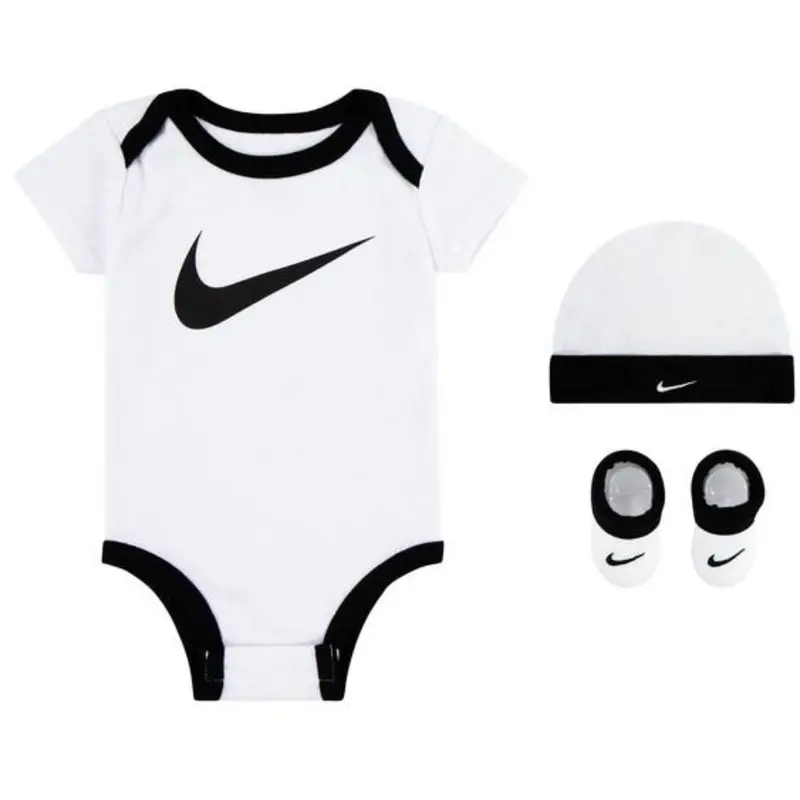Nike White Nike Swoosh Bodysuit Set 1