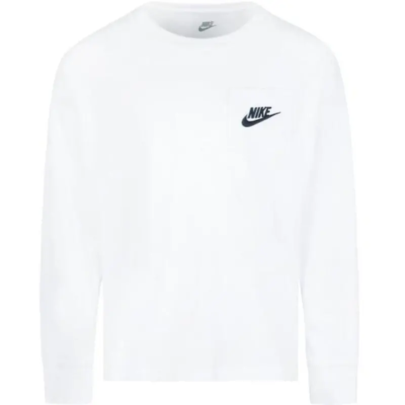 Nike White Relaxed Ls Lbr Tee 1