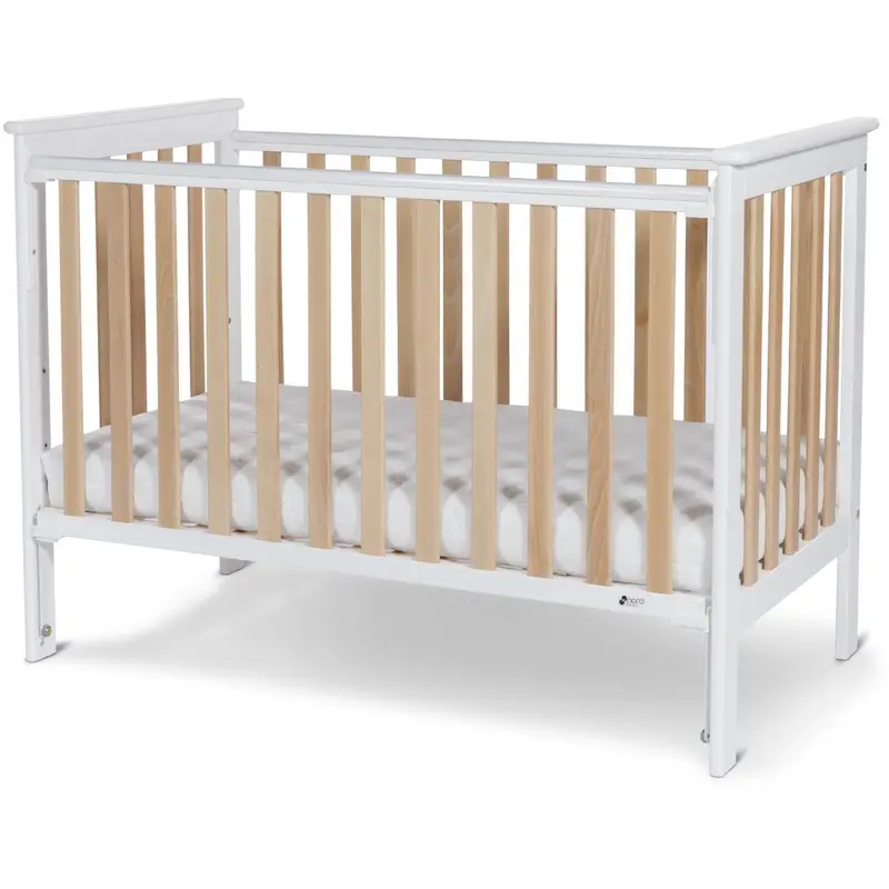 Nordbaby Natural/White Dropside Cot Leolia 1