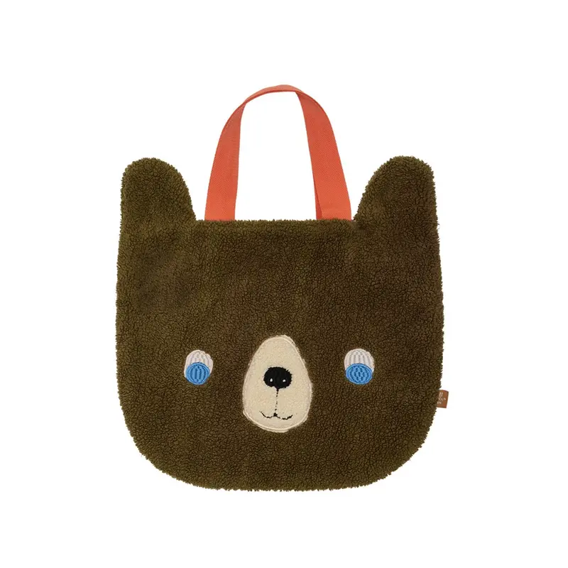 Oyoy Brown/Red Darling Bear Tote Bag 1
