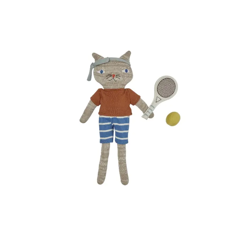 Oyoy Light Brown Melange Polly Cat Tennis Doll 1