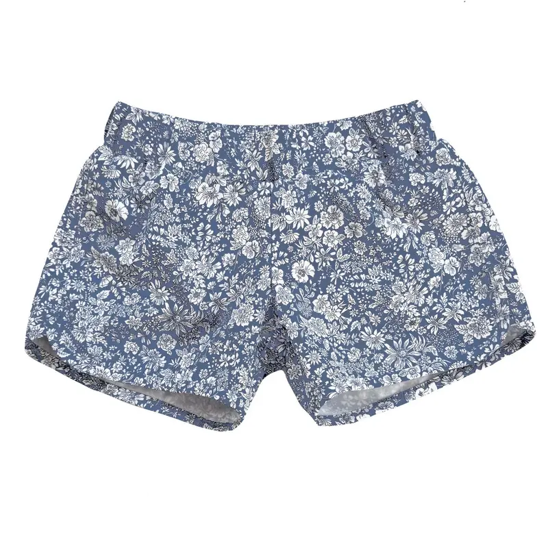 Petit Crabe Evening Sky (Made With Liberty© Fabric) Alexa Swim Shorts 1