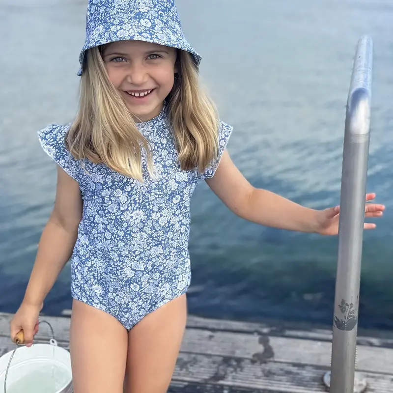 Petit Crabe Evening Sky (Made With Liberty© Fabric) Beaa Swimsuit S/S 2