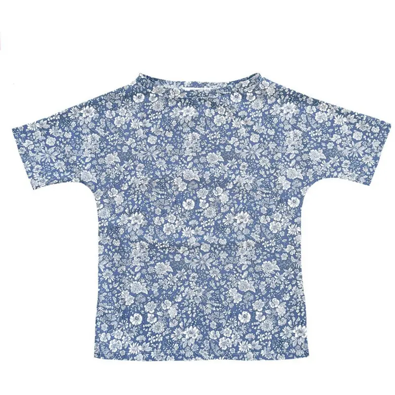 Petit Crabe Evening Sky (Made With Liberty© Fabric) Luna Boatneck Uv-Shirt S/S 1