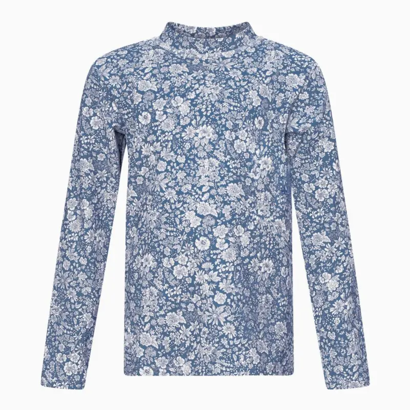 Petit Crabe Evening Sky (Made With Liberty© Fabric) Sydney Uv Swimshirt L/S 1