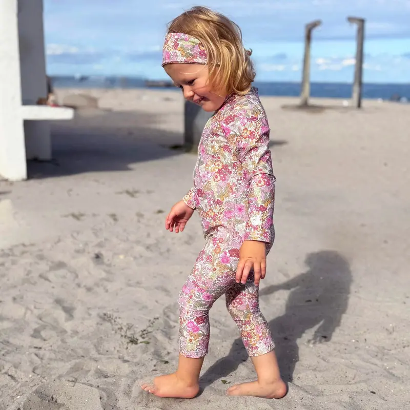 Petit Crabe Margaret Annie (Made With Liberty© Fabric) Lou Basic Sunsuit L/S 2