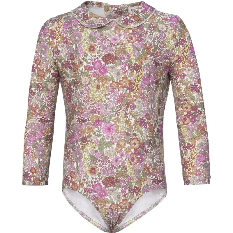 Petit Crabe Margaret Annie (Made With Liberty© Fabric) Peeter Pan Swimsuit L/S 1