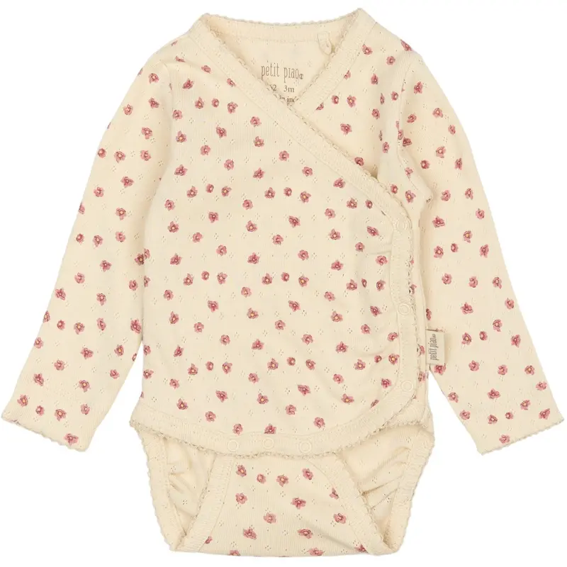 Petit Piao Autumn Anemone Aop Ppdia Body L/S Fold Pointel Noos 1