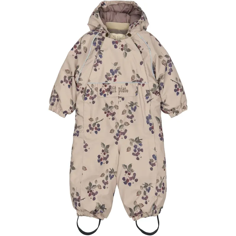Petit Piao Blackberry Aop Ppdard Snowsuit 1