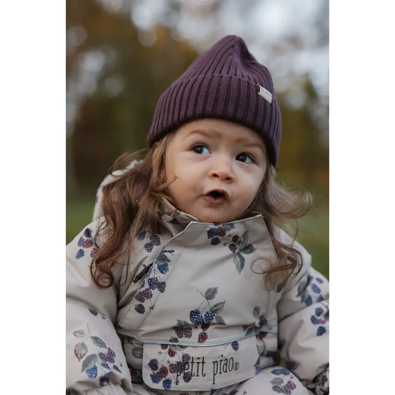 Petit Piao Blackberry Aop Ppdard Snowsuit 4