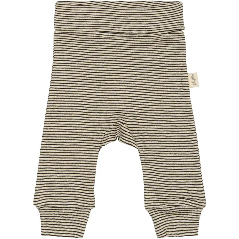 Petit Piao Coffee Bean/Dark Off White Ppdian Fold Leggings Stripe Noos 1