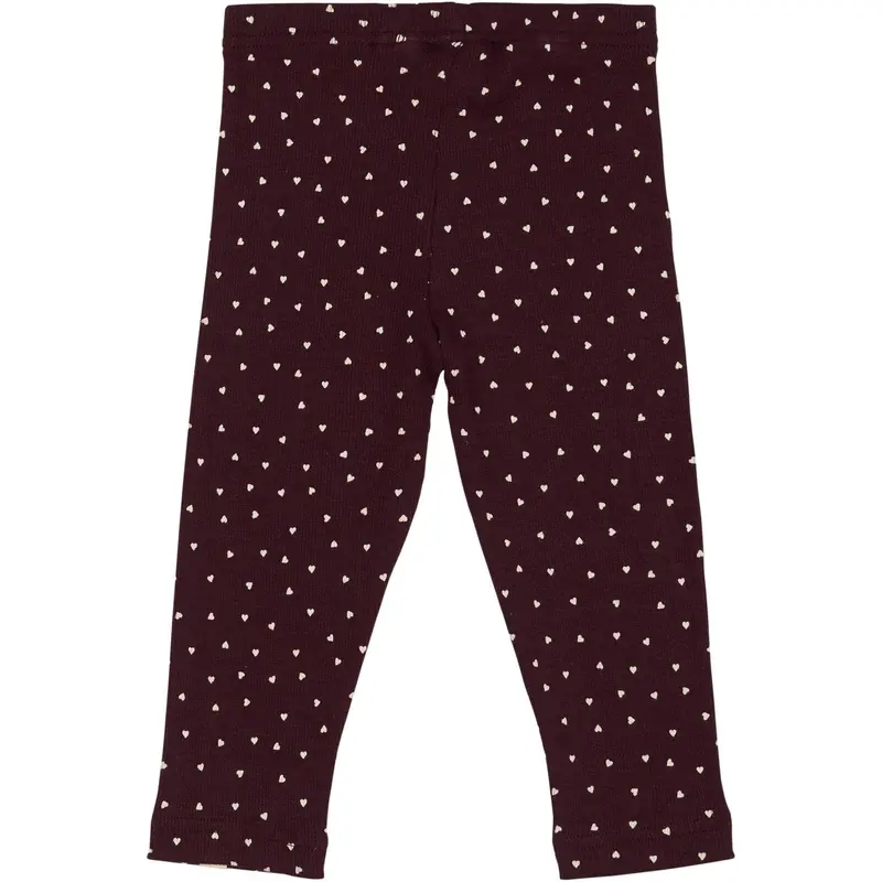 Petit Piao Dark Grape/White Legging Modal Heart 3