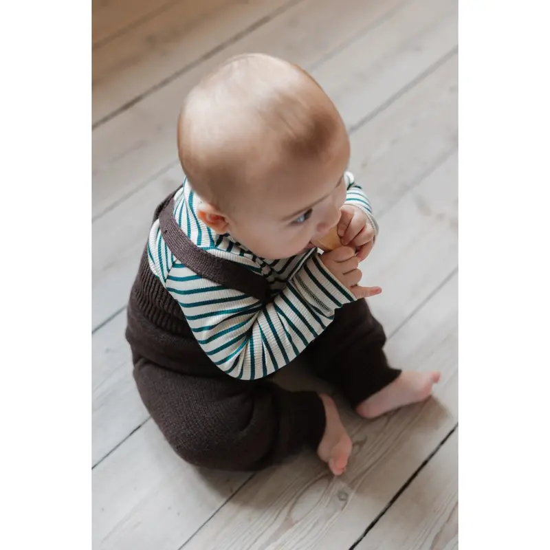 Petit Piao Dark Sea/Off White Body L/S Modal Striped 3