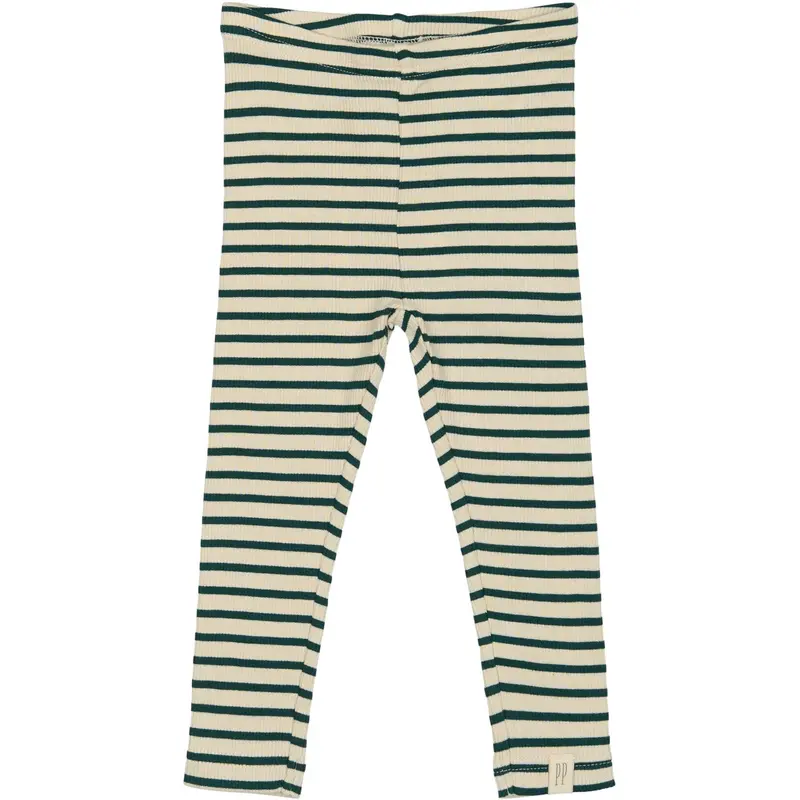 Petit Piao Dark Sea/Off White Legging Modal Striped 1