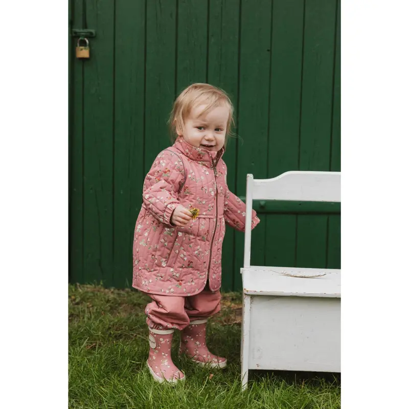 Petit Piao Dusty Rose Strawberry Aop Ppever Thermo Long Jacket 2