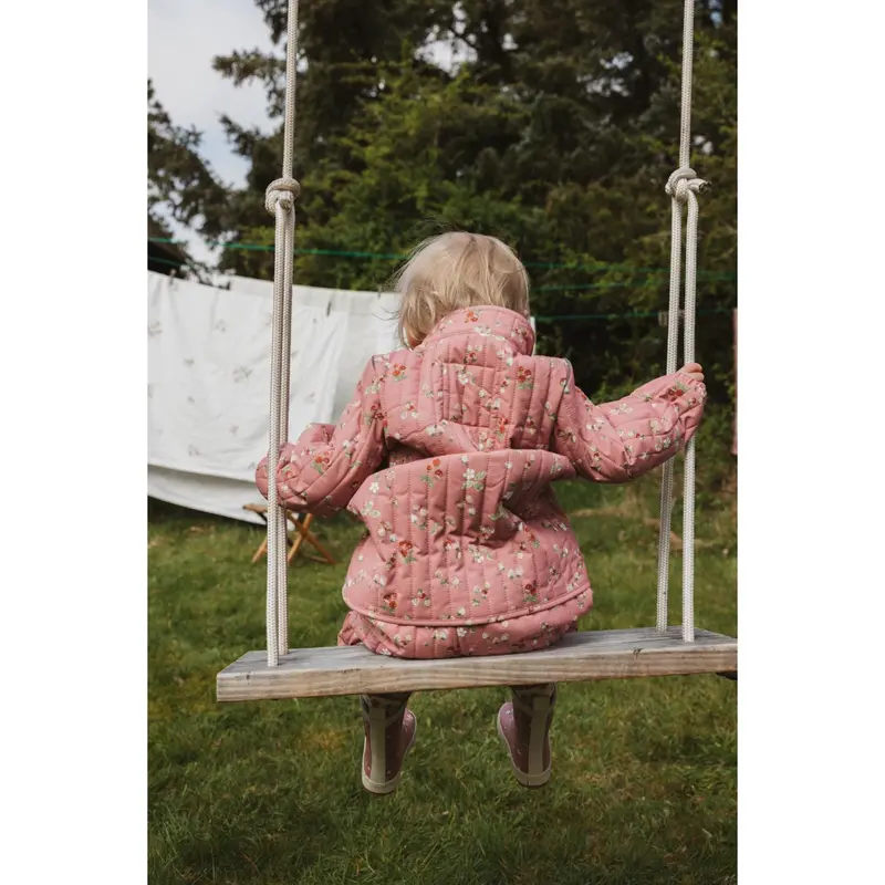 Petit Piao Dusty Rose Strawberry Aop Ppever Thermo Long Jacket 3