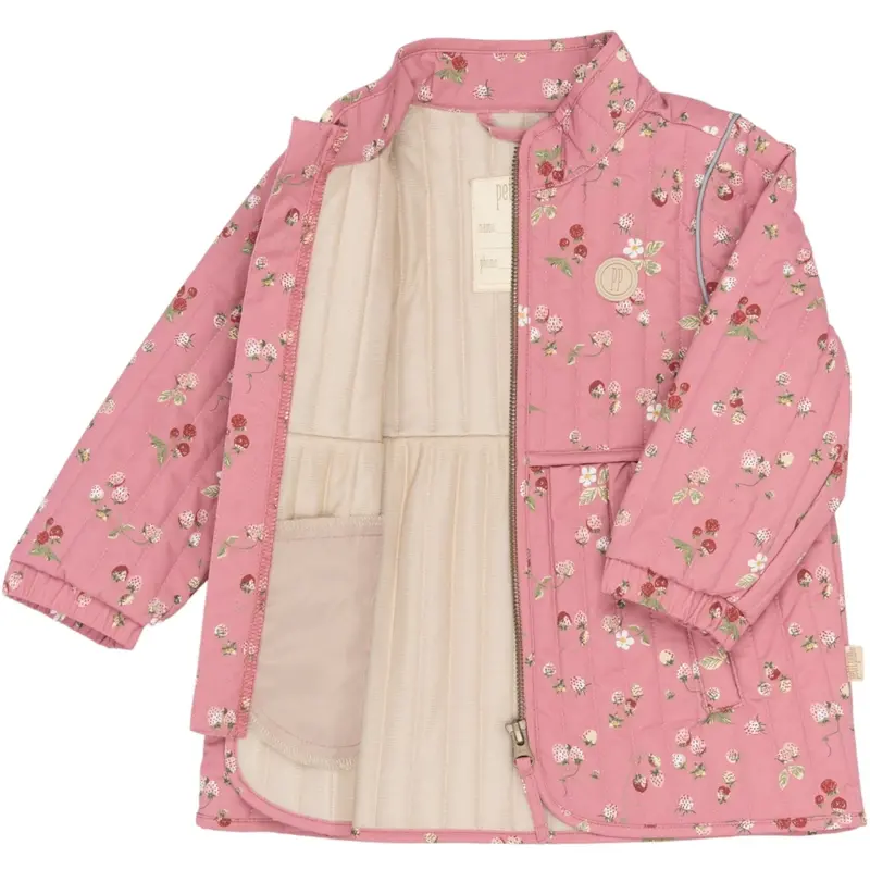 Petit Piao Dusty Rose Strawberry Aop Ppever Thermo Long Jacket 4