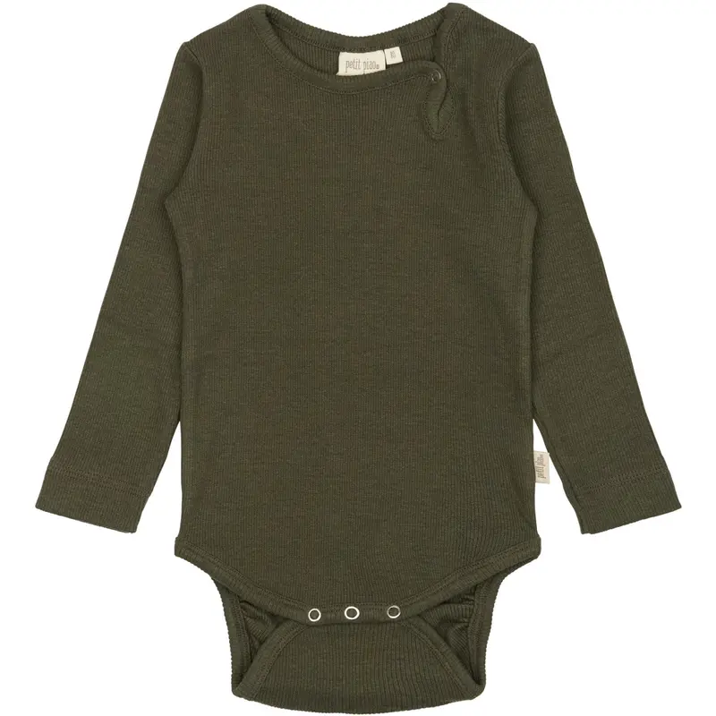 Petit Piao Green Leaf Body L/S Modal 1