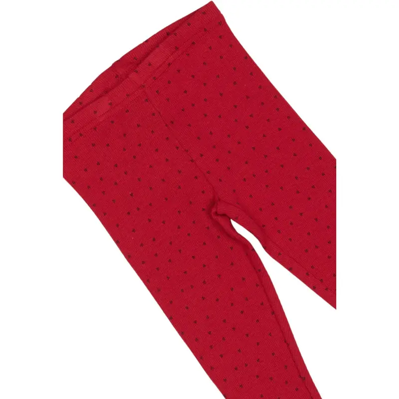 Petit Piao Jet Red/Biking Red Legging Modal Heart 2