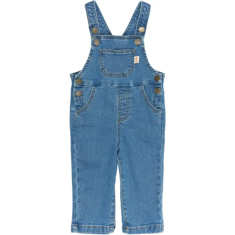 Petit Piao Light Blue Denim Ppelm Denim Overalls 1