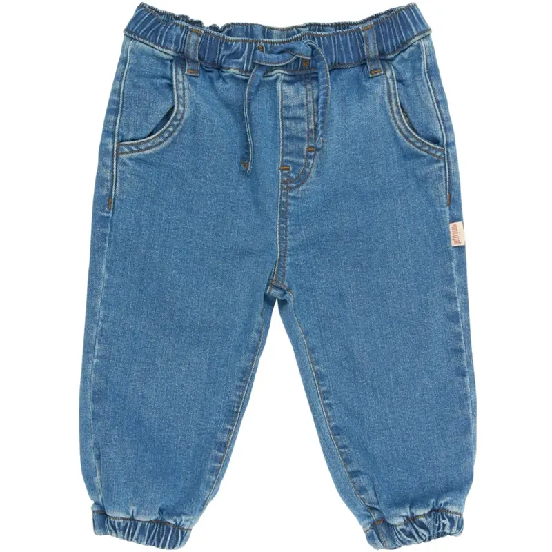 Petit Piao Light Blue Denim Ppelm Denim Pants 1